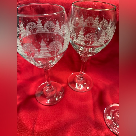 Vintage Libbey Arby’s etched Winter wonderland glasses-set of 5 - Picture 3 of 8